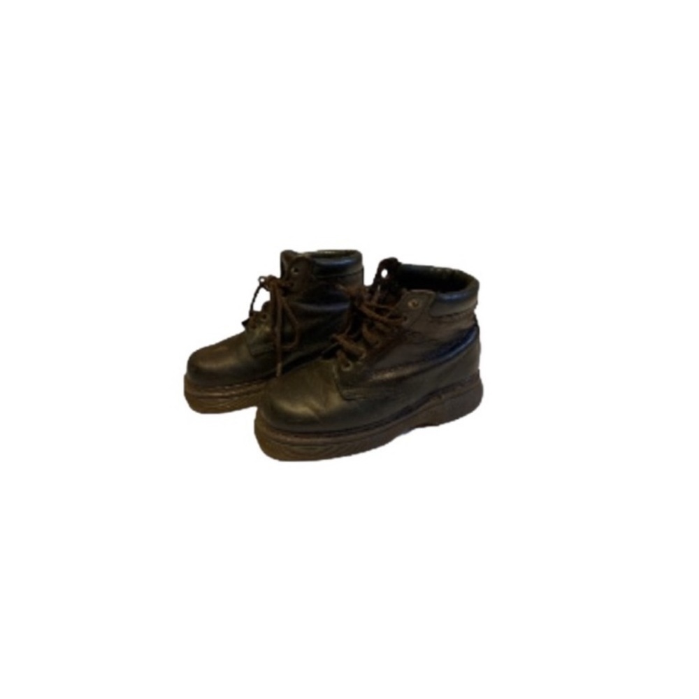 Dr. Martens Vintage Brown Leather Booties with Chunky Soles - Women’s Size 10.5